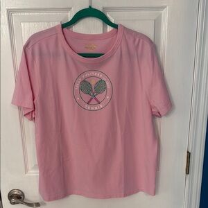 Lilly Pulitzer Pink Tennis Graphic Tee